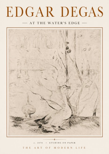 Edgar Degas At the Water's Edge No5 - Poster