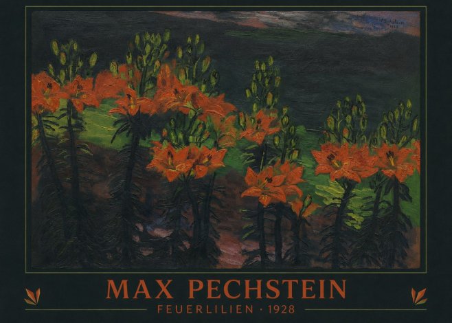 Max Pechstein Feuerlilien No3 - Poster
