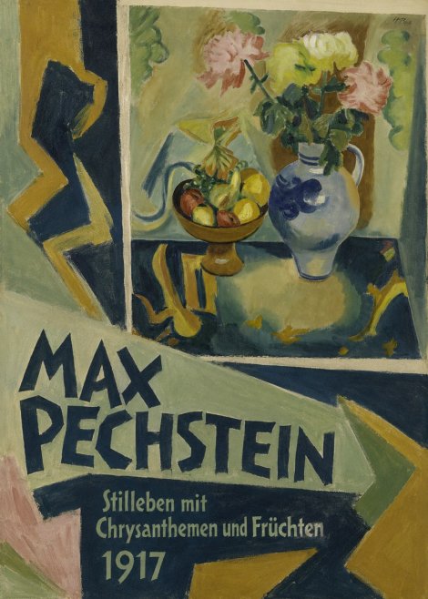Max Pechstein Stilleben Mit Chrysanthemen Und Früchten No3 - Poster