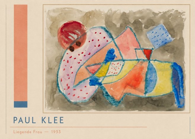 Paul Klee Liegende Frau - 1933 No3 - Poster