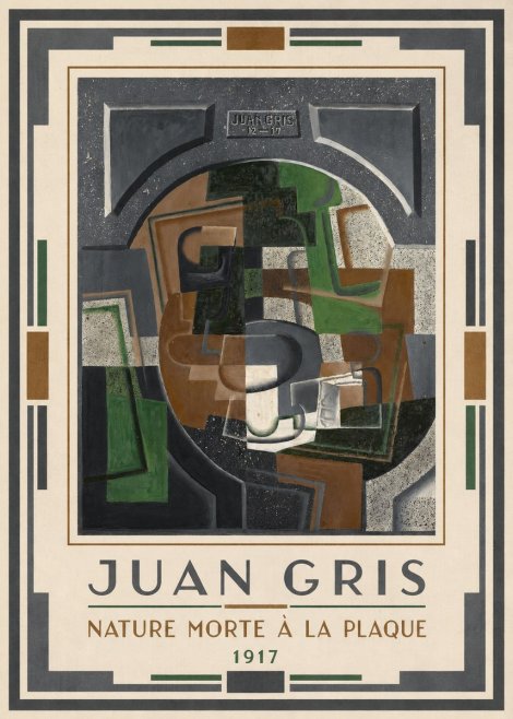 Juan Gris Nature Morte À La Plaque No1 - Poster