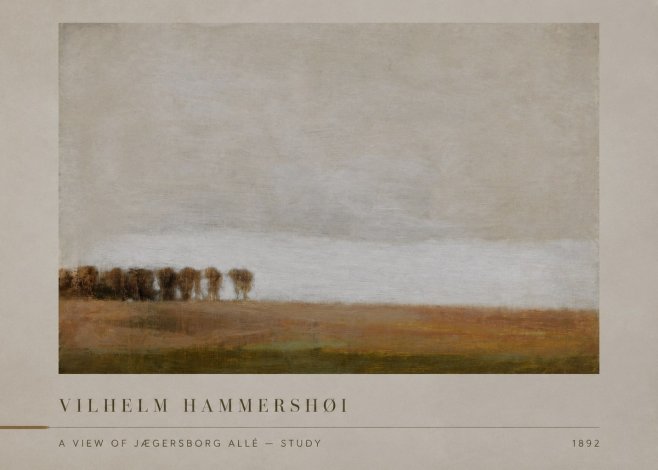 Vilhelm Hammershøi A View of Jægersborg Allé - Study No2 - Poster