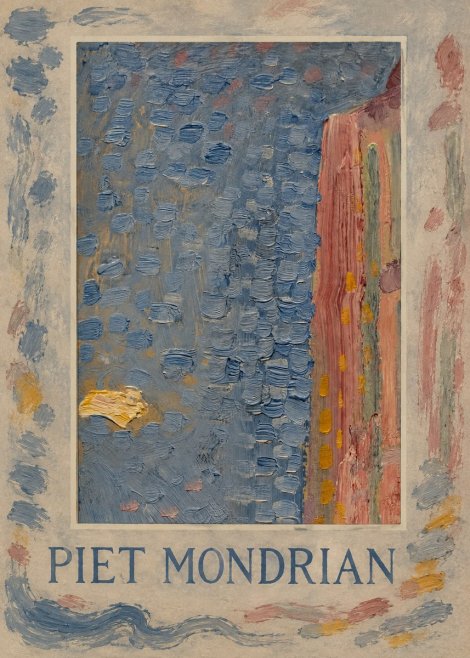 Piet Mondrian Façade in Sunlight No3 - Poster
