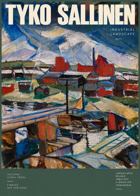 Tyko Sallinen Industrial Landscape No6 - Poster