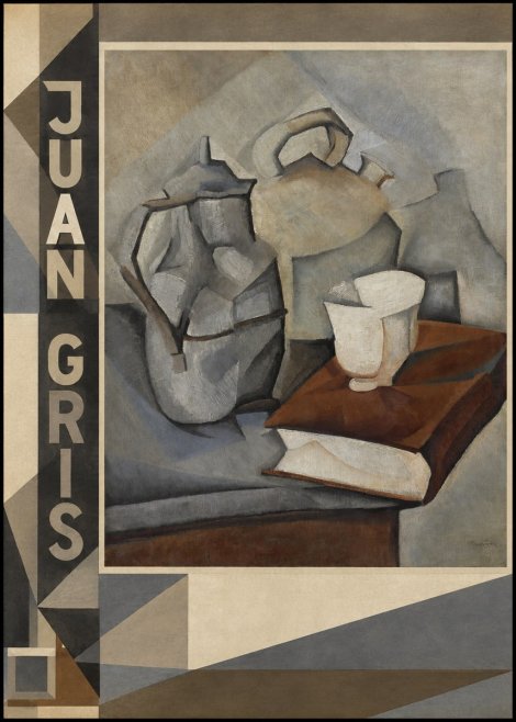 Juan Gris Still Life with Book and Vessels No2 - Poster