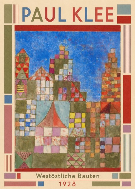 Paul Klee Westöstliche Bauten No1 - Poster