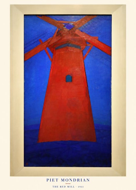Piet Mondrian The Red Mill No5 - Poster