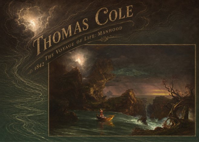 Thomas Cole The Voyage of Life: Manhood III No4 - Poster