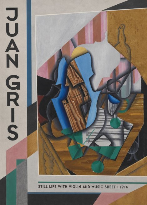 Juan Gris Still Life with Violin and Music Sheet No2 - Poster