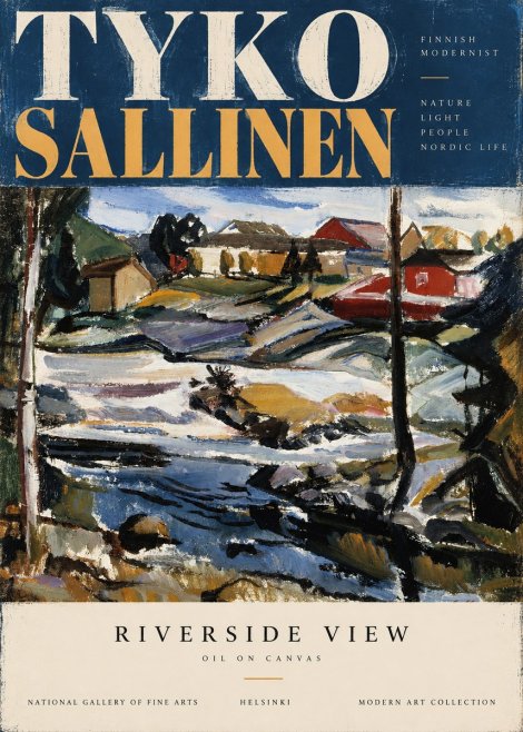 Tyko Sallinen Riverside View No2 - Poster
