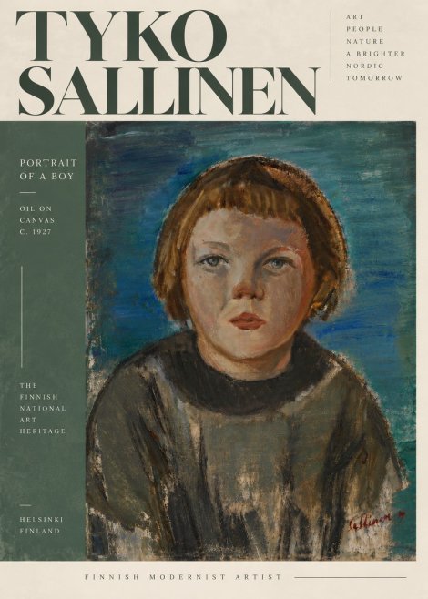 Tyko Sallinen Portrait of a Boy No6 - Poster