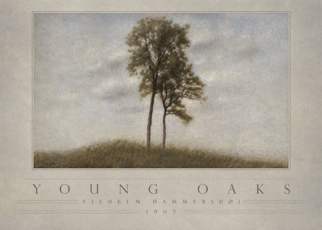 Vilhelm Hammershøi Young Oaks No4 - Poster