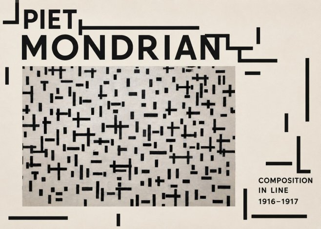 Piet Mondrian Composition in Line No6 - Poster