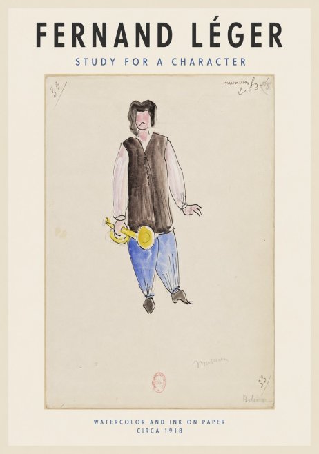 Fernand Léger Study for a Character I No1 - Poster