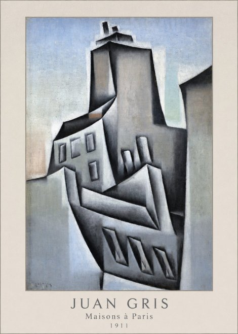 Juan Gris Maisons À Paris No4 - Poster