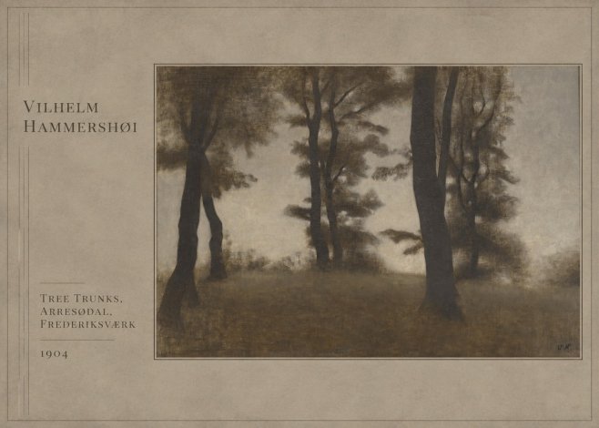 Vilhelm Hammershøi Tree Trunks, Arresødal, Frederiksværk No2 - Poster