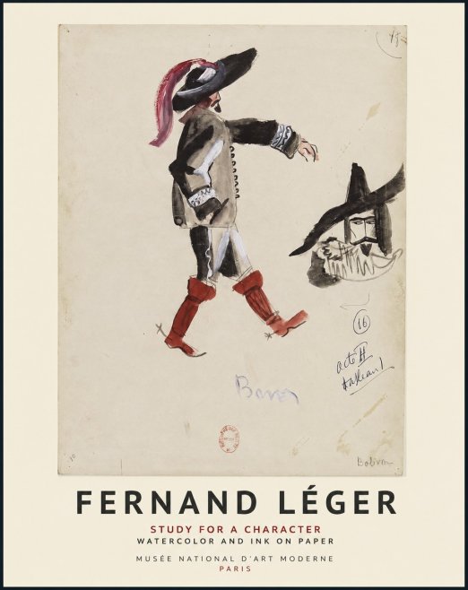 Fernand Léger Study for a Character II No1 - Poster