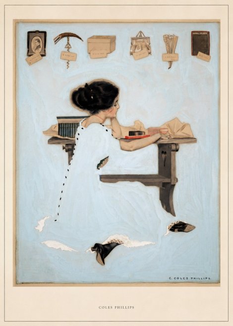 Coles Phillips Thinking of Him No4 - Poster