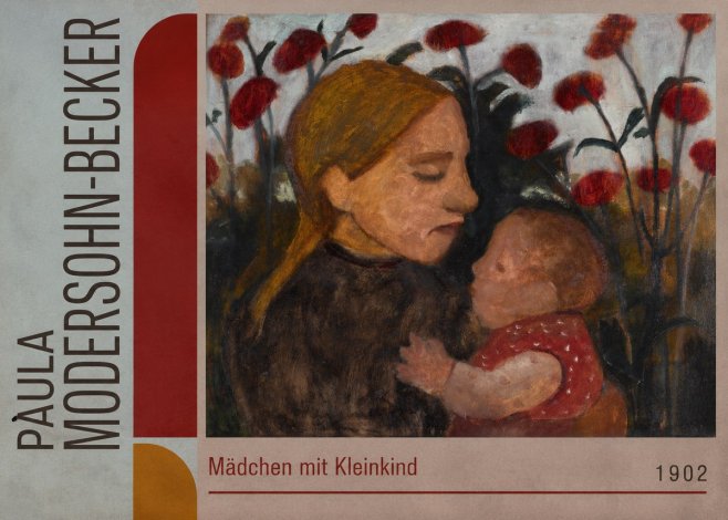 Paula Modersohn-Becker Mädchen Mit Kleinkind II No3 - Poster