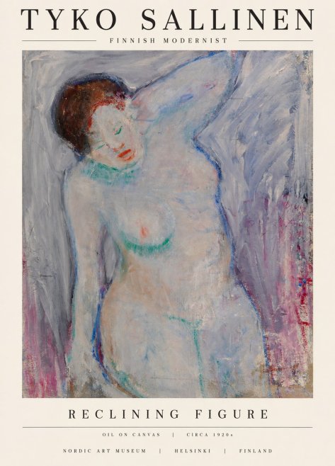 Tyko Sallinen Reclining Figure No1 - Poster