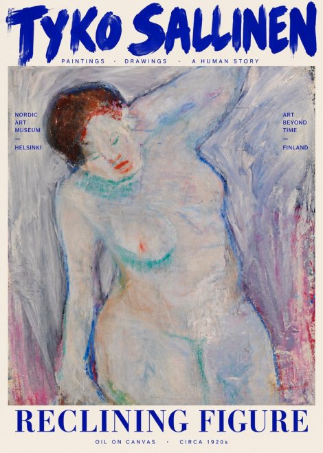 Tyko Sallinen Reclining Figure No3 - Poster