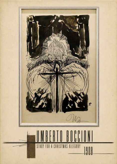Umberto Boccioni Study for a Christmas Allegory No5 - Poster