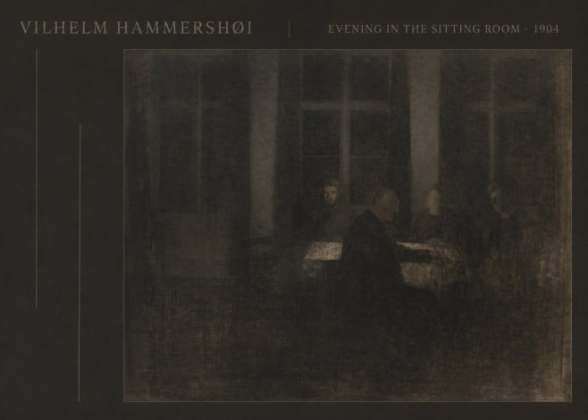 Vilhelm Hammershøi Evening in the Sitting Room No3 - Poster