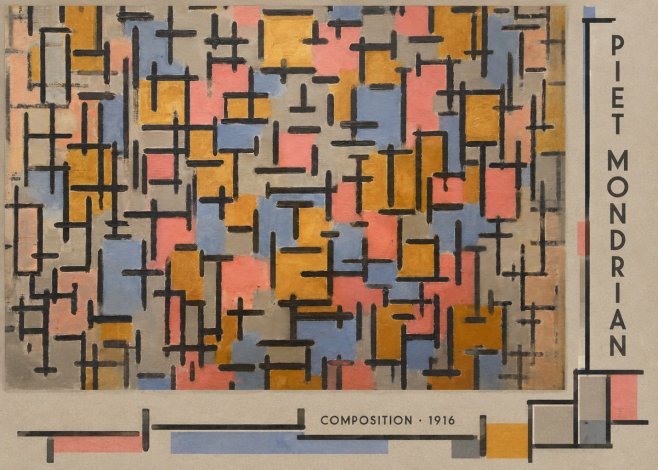 Piet Mondrian Composition No2 - Poster
