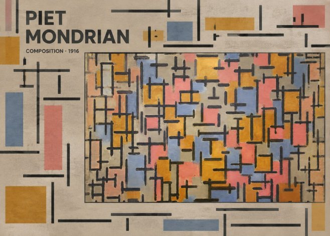Piet Mondrian Composition No4 - Poster