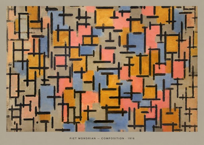 Piet Mondrian Composition No6 - Poster