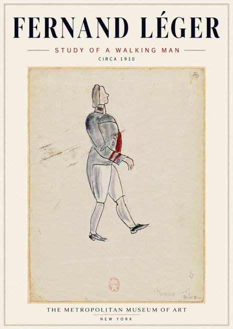 Fernand Léger Study of a Walking Man No6 - Poster