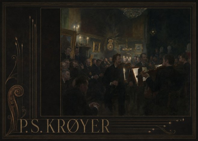 P.S. Krøyer An Evening at Høeberg's Home No5 - Poster