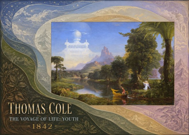 Thomas Cole The Voyage of Life: Youth IV No5 - Poster