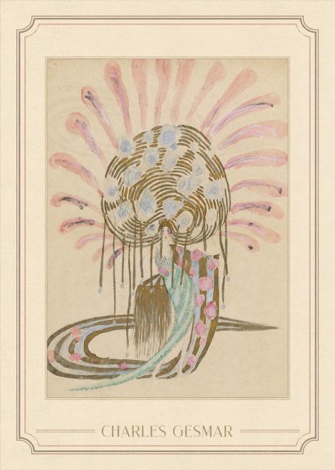 Charles Gesmar Woman with Headdress No1 - Poster