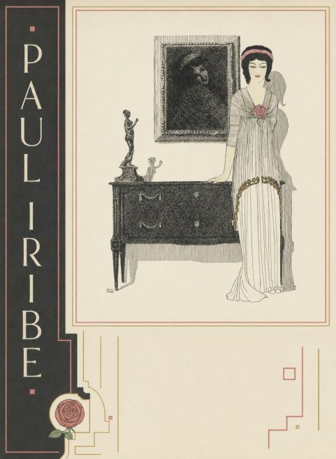 Paul Iribe Elegant Figure in Art Deco Interior No2 - Poster