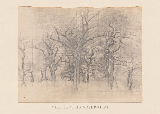 Vilhelm Hammershøi Oak Trees No2 - Poster