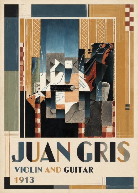 Juan Gris Violin and Guitar I No1 - Poster