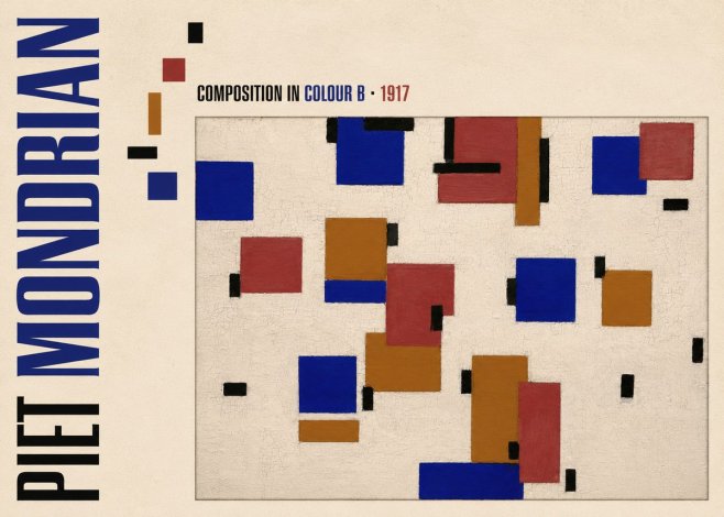 Piet Mondrian Composition in Colour B No6 - Poster