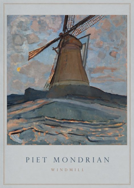 Piet Mondrian Windmill No2 - Poster