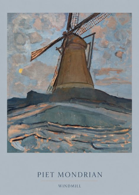 Piet Mondrian Windmill No6 - Poster