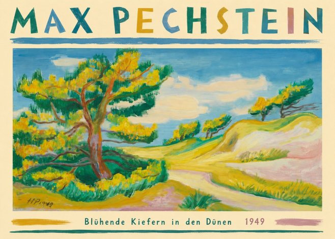 Max Pechstein Blühende Kiefern in Den Dünen No3 - Poster