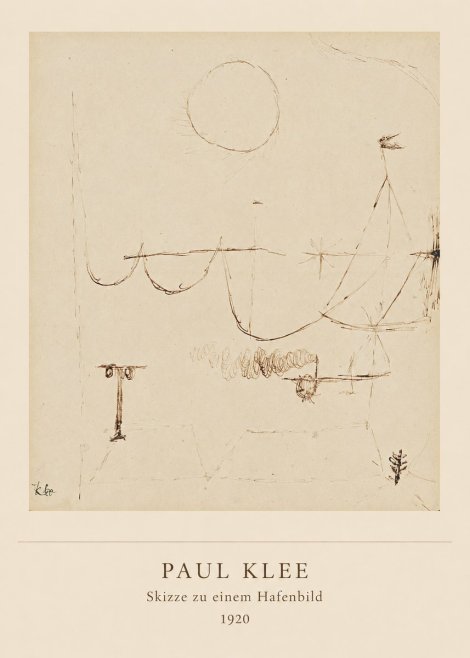 Paul Klee Skizze Zu Einem Hafenbild No5 - Poster