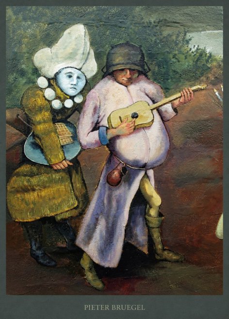 Pieter Bruegel Two Figures with a Lute No5 - Poster