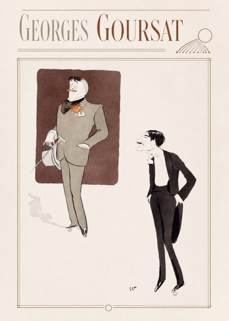Georges Goursat High Society Caricature No6 - Poster