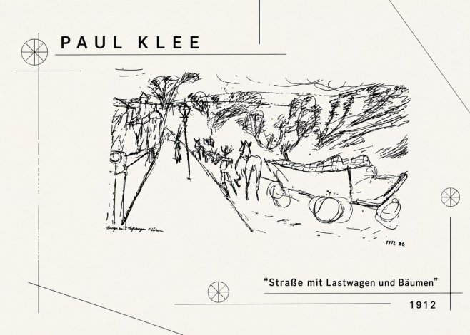 Paul Klee Straße Mit Lastwagen Und Bäumen No2 - Poster
