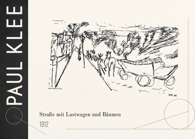 Paul Klee Straße Mit Lastwagen Und Bäumen No3 - Poster
