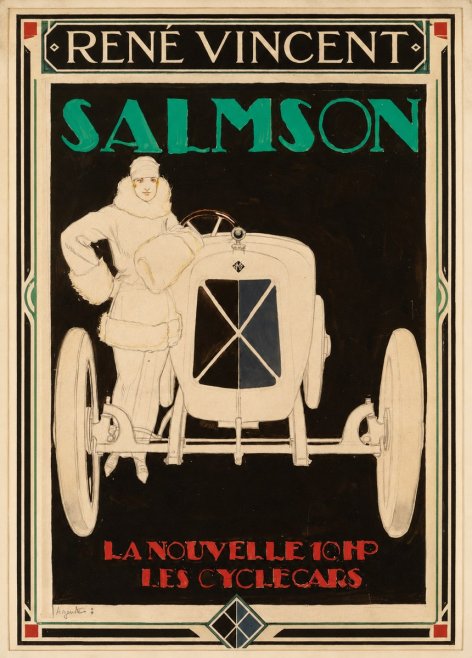 René Vincent Salmson La Nouvelle 10Hp Les Cyclecars No2 - Poster