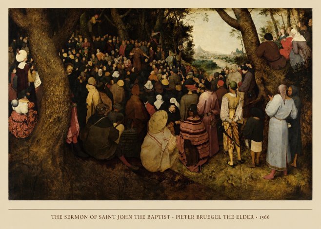 Pieter Bruegel The Sermon of Saint John the Baptist II No4 - Poster