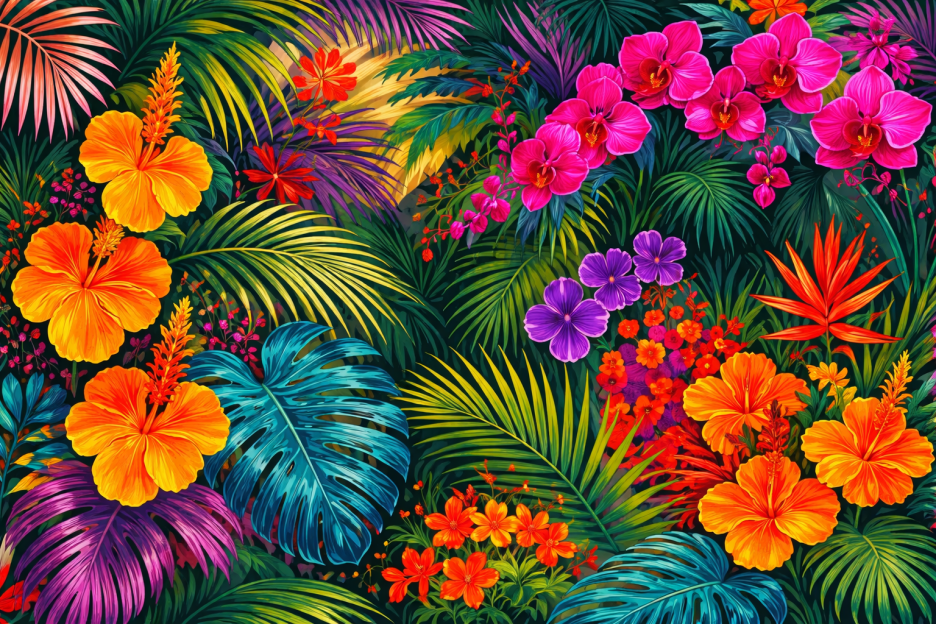 Tropical Inkbrush Oasis