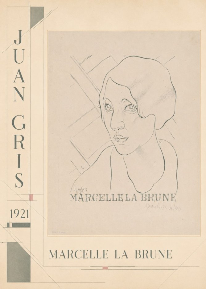 Juan Gris Marcelle La Brune I No3 - Poster